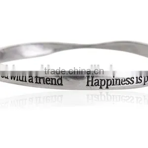 Reach for the Stars Small Crystal Charm Bangle Popular Women Twist Bangle Fashion Design Metal Bangle thumbnail-6