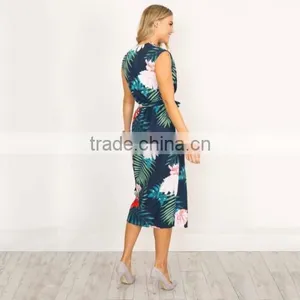 2017Guangzhou Wholesale Summer One-piece Dress Deep V Sexy Dress thumbnail-3