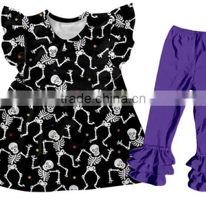 Halloween Pattern Toddlers Girls Clothing Wholesale Girls Printing Boutique Outfits Kids Clothing Design Baby Clothing China thumbnail-2