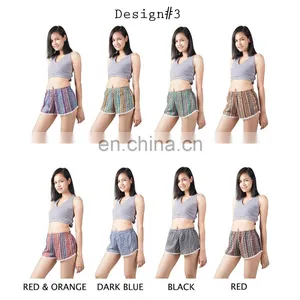 Lofbaz Women's Printed Lace Summer Beach Pom Pom Sexy Festival Hot Shorts thumbnail-4