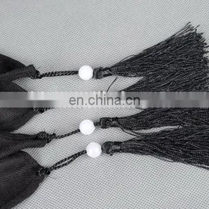 Ethnic Style Textile Fabric Tassels Scarves Black Printed Oversize Women Fashion Scarves Cape thumbnail-2