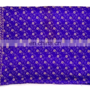 Designer Banarasi Handloom Satin Art Silk Sari With Light Gold Zari Work thumbnail-3