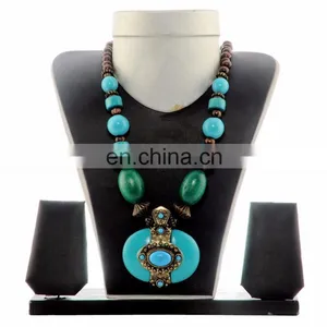 Vinatge Costume Jewelary -Pearl Neckalce -Colorful Fastion Necklace thumbnail-1