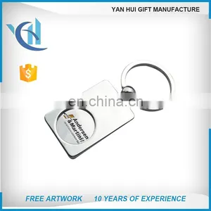 Promotion Plastic Coin Holder Keychain,trolley Coin Keychains thumbnail-2