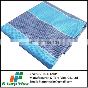 B/w/B Stripe Tarpaulin Sheet/Roll?Canvas , Light Duty, Korea Standard, Best Quality, Best Price thumbnail-1