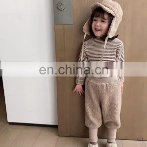 4097/2020 Newest High Quality Mink Cashmere All-match Girl Stripe Top Winter Fashion Warm Kids Clothes thumbnail-4