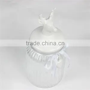 Reindeer Ceramic Bottle,Transparent Ceramic Bottle,Bottle With Bow-knot thumbnail-2