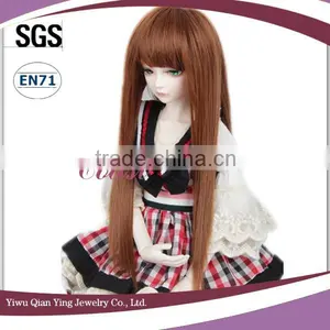 Wholesale Long Brown Straight Baby Doll Bjd Hair Wig thumbnail-2