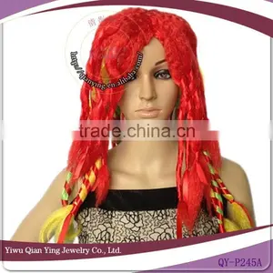 Cheap Long Colorful Braid Female Fake Synthetic Party Hair Wigs thumbnail-1