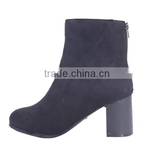 Best Selling Woman High Heel Ankle Boots Side Macrame China Forester Back Zipper Boots thumbnail-4