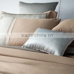 Golden Color Egyptian Cotton Flat Bed Sheet 6 Pcs Comforter Set for Middle East Embroidery Bedding Set thumbnail-5