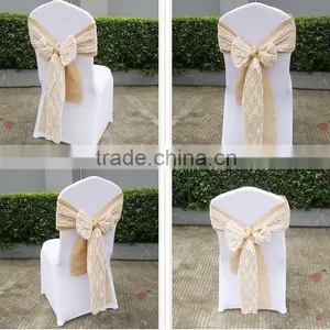 Lace Burlap Chair Sash thumbnail-1