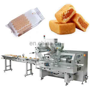 High Speed Flow Pack Bread Cake Bun Pillow Wrapping Packaging Machinery Croissant/Donut Horizontal Packing Machine thumbnail-1