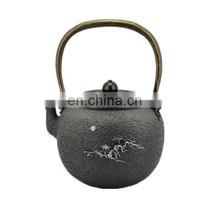Luxurious Cast Iron Thick Teapot With Tea Strainer Cast Iron Teapot With Steel Handle thumbnail-4