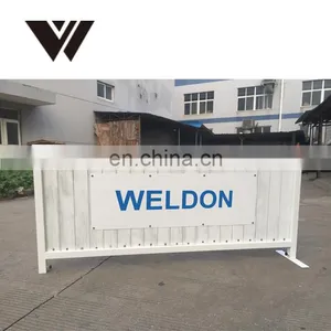 2m Square Tube Slik-printing Logo Outdoor Cafe Barriers With Wooden Panel thumbnail-3