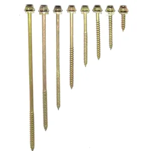 Hexagonal Head Self Tapping Screw With Washer Yellow Zinc thumbnail-1