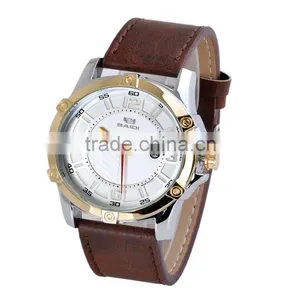 Optional Leather And Stainless Steel Watch Straps Unisex Watch With Great Dial thumbnail-4