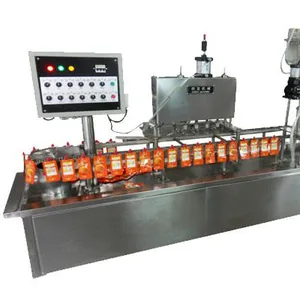 Pineapple Juice Pop Melon Seed Standing up With Spout Satchet/pouch/bag Filling Sealing Capping Packaging Machine thumbnail-1