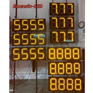 Bluewin-LED Écran d'affichage LED de station-service de 8 pouces avec télécommande WIFI RF, panneau d'indication des prix d'essence thumbnail-2