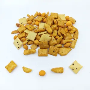 Factory Supply Assorted Baked Rice Cracker & Seasoned Peanut Mix, Multi Shape Savory Mixed Snack Blend, Custom Flavor thumbnail-1