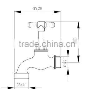 BRASS POLISHED CHROMED FAUCET 1/2''x3/4'' thumbnail-2