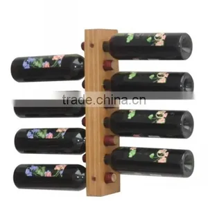 Wooden Wine Rack, Wine Bottle Display Shelf, Wholesale Wine Bottle Holder Wall thumbnail-2