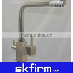 High Quality Brass Brushed Nickel Faucet Kitchen Sink Water Taps thumbnail-1