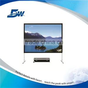 BW 100" Portable Folding Projection Screen/Fast Fold Projector Screen/Quick Foldable Screen thumbnail-1