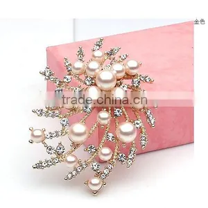 Best Selling Full Rhinestone Pearl Brooch, Alloy Brooch Wholesale thumbnail-2
