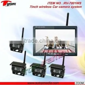 RV-7001WS 7inch Wireless Car Rearview Parking System With 4CH Display & CMOS/CCD Camera thumbnail-1