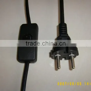 Lamp Power Cord With Inline Switch of European Standard for Lamp Working thumbnail-1