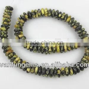 Wholes Loose Gemstone Rondelle Yellow Turquoise Rondelle Beads for Jewelry thumbnail-1