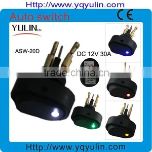 China Feature 12mm White Led Auto Window Switch for Car 12VDC 30A Fast Delivery thumbnail-1