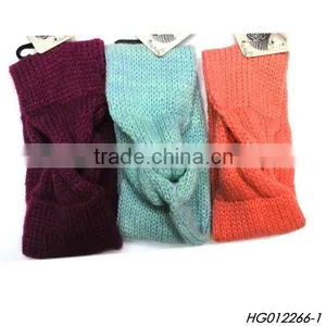 Wholesale Lady's Streak Handmade Hair Band Orange Woolen Yarn Headbands thumbnail-2