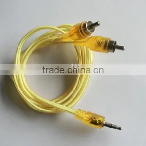 Hign Quality Reansparent DC 3.5 to 2 RCA Cable thumbnail-1