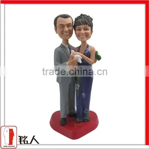 Resin Silver Wedding Cake Topper thumbnail-1