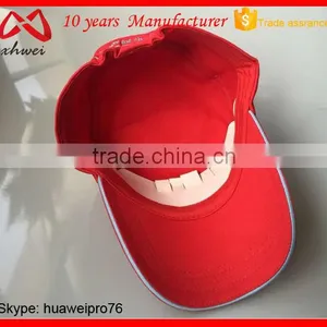 Custom Cotton Military Hat Flat Cap Government Official Red Vote Cap thumbnail-3