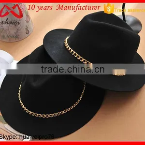 Hip Hop Wool Fet Hat Custom Design Fedora Winter Hat thumbnail-1