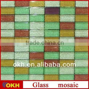 SH-EJ50H1 Gold Foil Glass Mosaic Tile thumbnail-1