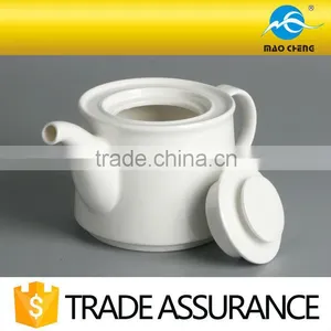 Restaurant Plain Fine China Ceramic Teapot thumbnail-3
