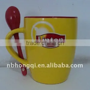 High Quality Ceramic Mug With Spoon thumbnail-1