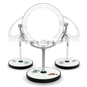 Customized Logo Bedroom Touch Sensor Aluminum Compact Mirror thumbnail-1