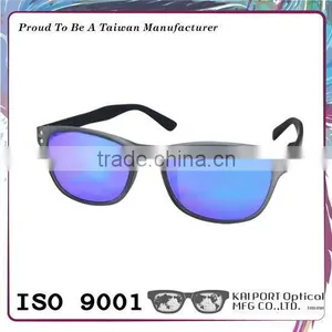 Attractively UV400 Protect Neon Color Design Rubber Mirror Sun Glasses thumbnail-1