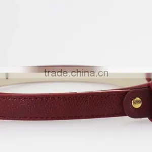 Hot Sale Women's Fashion Belt With High Quality Gold PU Leather& Gold Metal Chian for Jeans thumbnail-6