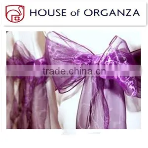 Organza Chair Sash for Banquet Decoration thumbnail-1