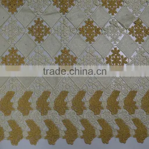 Trending Style Latest Chemical Lace Sequin and Beads Lace Fabric Lace With Rhinestones Wedding Dress thumbnail-5