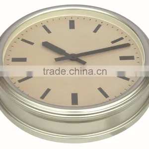 Large Gold Round Decorative Metal Wall Mounted Clock thumbnail-2