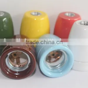 E27 Colorful Porcelain Socket for Pendant Light Lamp Parts thumbnail-1
