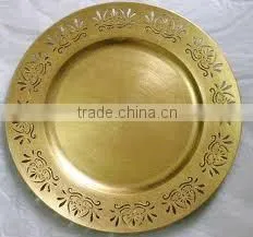 Designer Border Gold Charger Plate thumbnail-1