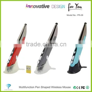The Newest Business Gifts, Oem Wireless Optical Pen Mouse With Laser Pointer rf 2.4g thumbnail-3